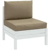 vidaXL Palettenkissen 2-tlg. Melange Taupe Stoff