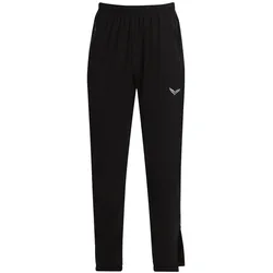 Jerseyhose TRIGEMA "TRIGEMA Freizeithose mit Bein-Reißverschluss", Damen, Gr. L, US-Größen, schwarz, 74% Nylon, 26% Elastan, Basic, Hosen