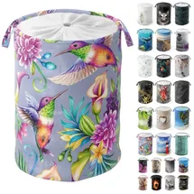 Sanilo Wäschekorb »Kolibri« kräftige Farben, samtweiche Oberfläche, mit Deckel, bunt
