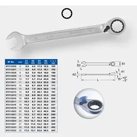 BRILLIANT TOOLS Ratschenringschlüssel umschaltbar 24 mm