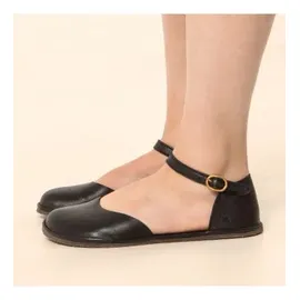 El Naturalista für Damen. 256831101005_001 Ledersandalen N5683 Bare schwarz (37), Wohnung, Schnalle, Lässig