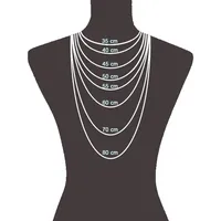 VIVANCE Collierkettchen »925/-Sterling Silber Panzerkette diamantiert rhodiniert 70 cm«, 34058545-0 weiß