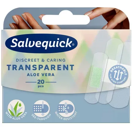 Salvequick Transparente Pflaster Aloe Vera 20 Stück