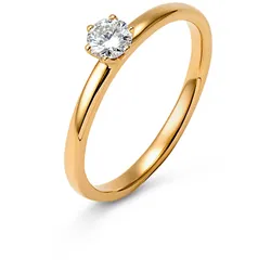 Tchibo - 585 Gold-Ring mit Brillant - Gr. 19 - gold