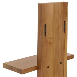berlinlodge Teak-Wandregal 151 x 56 x 15 cm Braun