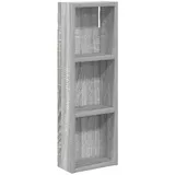 vidaXL Badezimmer-Wandschrank Graues Sonoma 20 x 10 x 60,5 cm