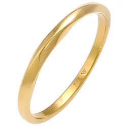Elli PREMIUM Basic Bandring Twist Gedreht Trend 375 Gelbgold 52 Damen 