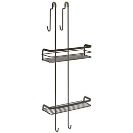 Metaltex 401122000 Origin Lava Doppeltes Bildschirmregal, Schwarz