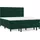 vidaXL Boxspringbett 180 x 200 cm Dunkelgrün