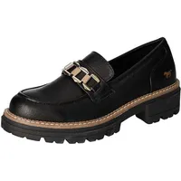 Mustang Damen Halbschuhe Loafer 1437401 Schwarz 9 schwarz Kunstlede... 36