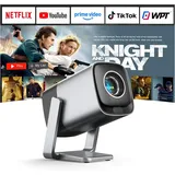 Smart Mini Beamer 4K Netflix Dolby Audio 28000LM TOF Autofokus Trapez WLAN6 Blue