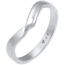 Elli Gedreht Wickelring V Form Trend Basic 925er Silber Ringe   Damen 