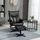 Homcom Relaxsessel Kunstleder 84 x 101 x 75 cm Schwarz mit Hocker