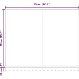 vidaXL Markise 400 x 300 cm rot