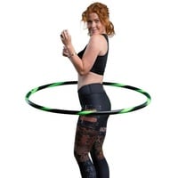 Hoopomania Hula-Hoop-Reifen Hula Hoop Reifen für Anfänger Ø100cm Hell-Grün grün|schwarz Ø 100 cm