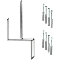 Skyrevolt Wandhalterung für Biertischgarnitur Festzelt-Garnitur Wand-Aufhängung Halterung-Set für 1 Tisch 2 Bänke 4x Stahl-Wandhaken inkl. Befesti