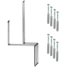 Skyrevolt Wandhalterung für Biertischgarnitur Festzelt-Garnitur Wand-Aufhängung Halterung-Set für 1 Tisch 2 Bänke 4x Stahl-Wandhaken inkl. Befesti