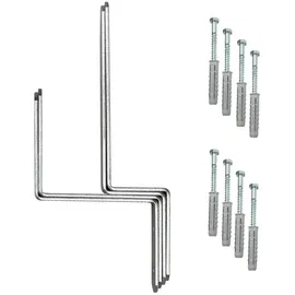 Skyrevolt Wandhalterung für Biertischgarnitur Festzelt-Garnitur Wand-Aufhängung Halterung-Set für 1 Tisch 2 Bänke 4x Stahl-Wandhaken inkl. Befesti