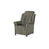 Polstermöbel Oelsa Fernsehsessel Andorra Mikrofaser 87 x 108 x 110 cm Grau mit Rollen