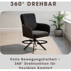 byLIVING »Tino« (Set) 2 Stk.360 Grad drehbar mit Federkernpolsterung, hochwertige Polsterbezüge