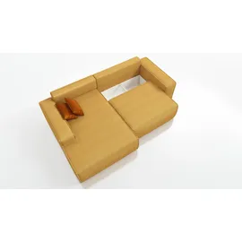 mebloland Ecksofa TOR mit Schlaffunktion. Farbe: Mustard. - Gelb