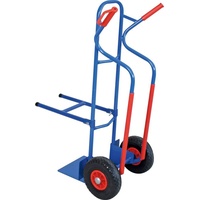 BRB-Lagertechnik BRB Stuhl-Stapelkarre mit pannensicheren Reifen, blau