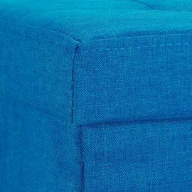 Relaxdays Faltbare Sitzbank XL, mit Stauraum, Sitzcube mit Fußablage, Sitzwürfel als Aufbewahrungsbox, 38x76x38 cm, blau