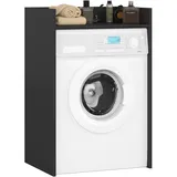 Akord Waschmaschinenschrank Schwarz 64 cm, 1 Regalboden B64xh50xt98 Cm