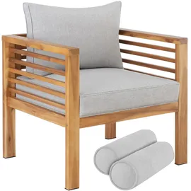 Tectake Garten-Loungesessel 72 x 63 x 64,5 cm braun