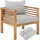 Tectake Garten-Loungesessel 72 x 63 x 64,5 cm braun