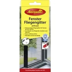 Aeroxon® Fenster-Fliegengitter 43447 , 1 Packung = 1 Fliegengitter, Farbe: anthrazit