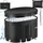Tectake tectake® Eisbadewanne, Schwarz, Kunststoff, Oval, 105x66x70 cm, Badezimmer,,Badewannen