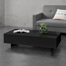 [en.casa] Lärketorp Schwarz Hochglanz 115 x 55 x 31 cm
