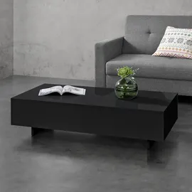 [en.casa] Lärketorp Schwarz Hochglanz 115 x 55 x 31 cm