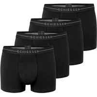 SCHIESSER Retro Boxershorts unifarben schwarz XXL 4er Pack