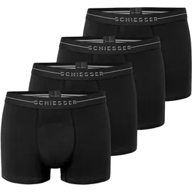 SCHIESSER Retro Boxershorts unifarben schwarz XXL 4er Pack