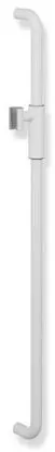 Hewi Serie 480 Brausehalterstange 480.33M00160VH pulverbeschichtet Weiß tiefmatt - Lichtgrau matt, 90 cm, mit Magnetbrausehalter
