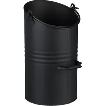 Relaxdays Kohlenschütte 12L Eisen 12L Schwarz
