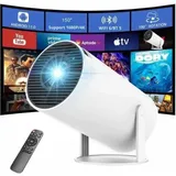 Tischprojektor, Tragbar – Mini-4k-1080p-fhd-projektor Mit Wifi 6, Bluetooth 5.0 Und 180°-drehung