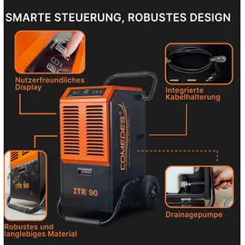 Comedes Luftentfeuchter ITR 90, bis zu 90 Liter/Tag / Orange