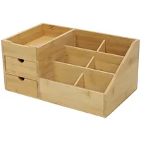 Boximo Organizer, Braun, Naturmaterialien, 20x15.4x33 cm, Badaccessoires, Waschplatzzubehör, Kosmetikdosen