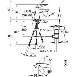 Grohe Eurostyle Einhandmischer DN 15 23710003
