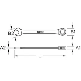 KS Tools Maul-Ringratschenschlüssel 503.4218-1tlg.