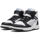 Puma Rebound V6 Mid Space Belle Black/Lilac Crush/White 32
