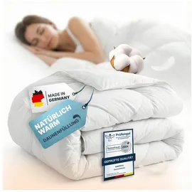 knerst Ganzjahres Bettdecke 135x200 - Federbettdecke Decke mit Daunen & Federn - Ganzjahresdecke Waschbar & Atmungsaktiv - Daunendecke Ökotex Zertifiziert