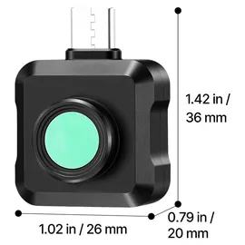 Vevor Wärmebildkamera für Android, 320x240 Super IR 160x120 IR-Auflösung Thermobildkamera für Smartphone Tablet mit USB-C Anschluss, 25Hz Infrarotkamera mit 15 Farbpaletten für -20°C-550°C Inspektion