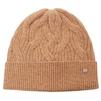 Esprit Strickmütze Zopfstrick-Beanie aus Wolle und Kaschmir braun