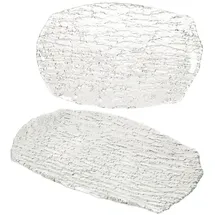 VAN WELL 2er Set St. Tropez Servierplatte Glas rechteckig 34,0 x 23,0 cm - 5410040