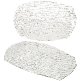 VAN WELL 2er Set St. Tropez Servierplatte Glas rechteckig 34,0 x 23,0 cm - 5410040
