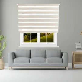 Wellhome Doppelrollo 160 x 175 cm beige/weiß